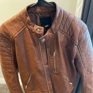 H&M Brown Bomber Jacket. Viscose/Polyster Size M